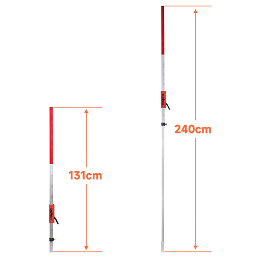 Dovoh DP2400 grade rod, adjustable 131-240 cm, construction measuring tool