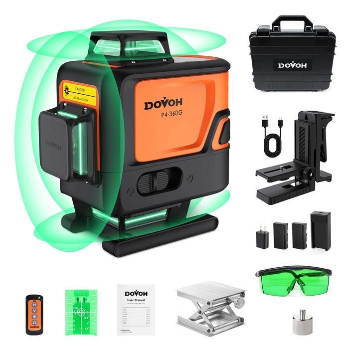 New arrival rechargeable 360 laser level for tile, ceiling grid laser level, floor laser level Dovoh P4-360G