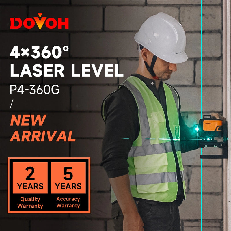 Dovoh 4×360 green laser level – for ceilings & floors