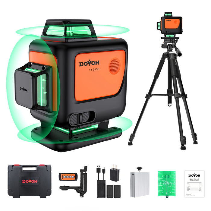 4D Laser Level with Tripod - Dovoh Y4-360G-kit
