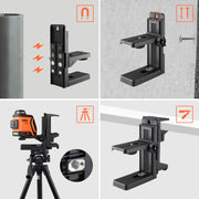 Dovoh WB03 laser level mounting bracket installed on wall