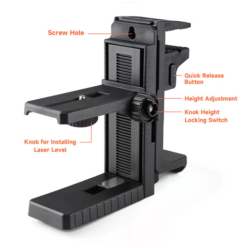 Dovoh WB03 laser level wall mount bracket with adjustable positioning features