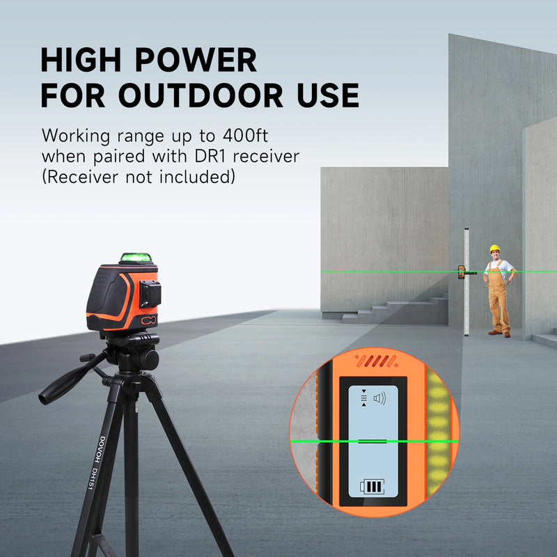 Ultra-Bright Outdoor Laser Level 3x360- Dovoh H3-360G