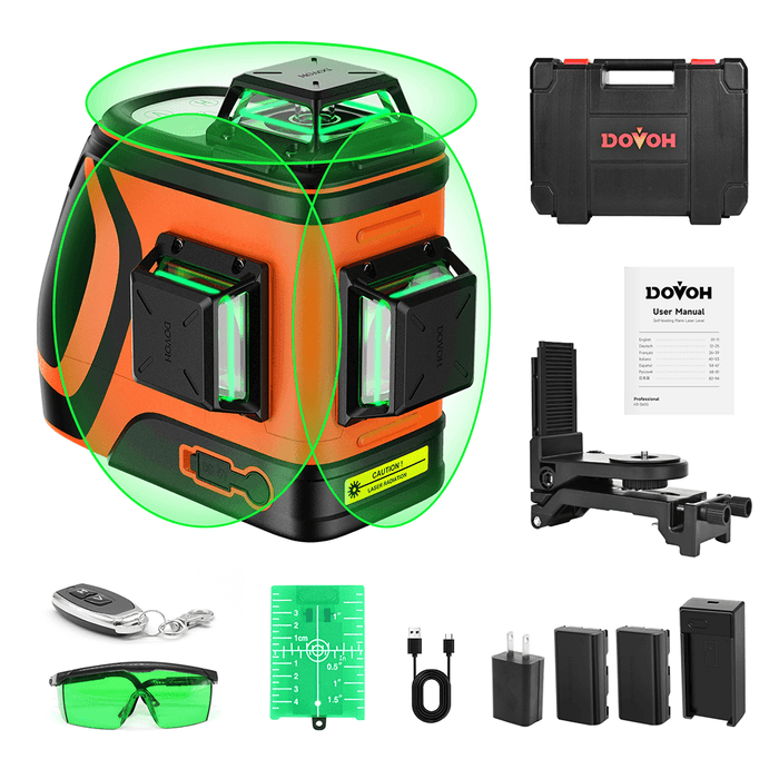 Dovoh 3x360 Ultra-Bright Outdoor Laser Level Self-Leveling Green — DOVOH®  Official