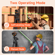 Dovoh 150° Vertical Line Green Laser Level (C2-120G) | DOVOH Rechargeable Laser Level Green Dual Laser Module 66ft Cross Line Laser Level Self Leveling Horizontal & Vertical Expanded Angle 150° Electronic Lazer Leveler with Magnetic Bracket, C2-120G | Self Leveling Laser Level Outdoor Laser Level Laser Level 360 Construction Laser Level