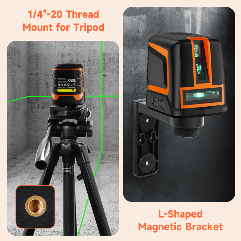 Dovoh 150° Vertical Line Green Laser Level (C2-120G) | DOVOH Rechargeable Laser Level Green Dual Laser Module 66ft Cross Line Laser Level Self Leveling Horizontal & Vertical Expanded Angle 150° Electronic Lazer Leveler with Magnetic Bracket, C2-120G | Self Leveling Laser Level Outdoor Laser Level Laser Level 360 Construction Laser Level