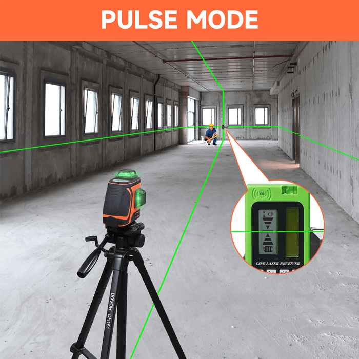 Dovoh 3x360° Ultra-Bright Green Laser Level (H3-360G) | DOVOH High Visibility Laser Level Outdoor Heavy Duty 3x360 Grados Self Leveling Laser Level Up To 197ft Long Range Visible 110mw Diodes Green 12 Line Laser Leveler Tool 3D Panel High Power Rechargeable Daylight Visible Outdoor Laser Level (Diode Power 110mw), H3-360G | Self Leveling Laser Level Outdoor Laser Level Laser Level 360 Construction Laser Level