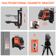 Dovoh 3x360° Ultra-Bright Green Laser Level (H3-360G) | DOVOH High Visibility Laser Level Outdoor Heavy Duty 3x360 Grados Self Leveling Laser Level Up To 197ft Long Range Visible 110mw Diodes Green 12 Line Laser Leveler Tool 3D Panel High Power Rechargeable Daylight Visible Outdoor Laser Level (Diode Power 110mw), H3-360G | Self Leveling Laser Level Outdoor Laser Level Laser Level 360 Construction Laser Level