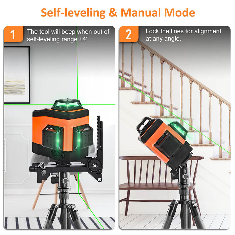 Dovoh 3x360 SelfLeveling Green Ceiling and Carpentry Laser Level